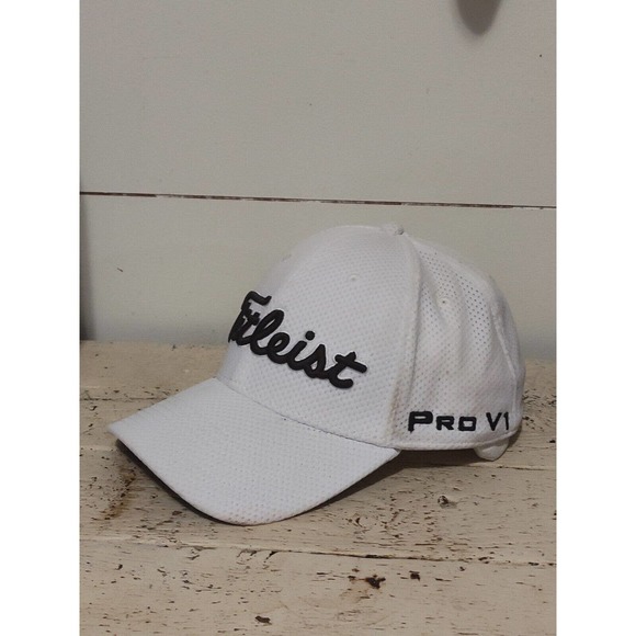 Titleist FJ Footjoy Pro V1 Golf Hat Cap Fitted Mesh Stretch fit Sz S/M - Picture 2 of 13